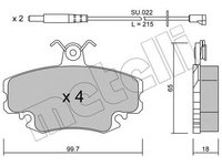 Placute frana RENAULT CLIO I B C57 5 357 METELLI 2201200K