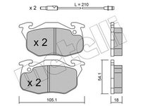 Placute frana RENAULT CLIO I B C57 5 357 METELLI 2200370