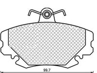 Placute frana RENAULT CLIO II BB0 1 2 CB0 1 2 MAGNETI MARELLI 430216171081