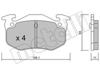 Placute frana RENAULT CLIO II BB0 1 2 CB0 1 2 METELLI 2200382