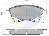 Placute frana RENAULT GRAND SCÉNIC II (JM0/1_) (2004 - 2016) COMLINE CBP01160