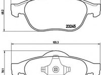 Placute frana RENAULT LAGUNA II (BG0/1_) (2001 - 2016) BREMBO P 68 032