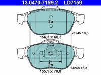 Placute frana RENAULT LAGUNA II BG0 1 ATE 13047071592