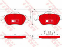 Placute frana RENAULT LAGUNA II BG0 1 TRW GDB1469DTE PieseDeTop