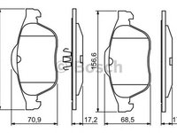 Placute frana RENAULT LAGUNA II Grandtour KG0 1 BOSCH 0986494033