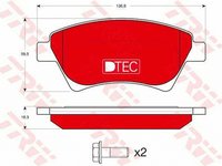 Placute frana RENAULT MEGANE II BM0 1 CM0 1 TRW GDB1552DTE