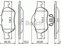 Placute frana RENAULT MEGANE II limuzina LM0 1 BOSCH 0986494439