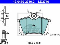 Placute frana RENAULT MEGANE III hatchback BZ0 ATE 13047027402