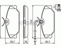 Placute frana RENAULT SPORT SPIDER (EF0_) (1995 - 1999) Bosch 0 986 461 765