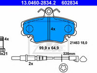 Placute frana RENAULT SYMBOL I (LB0/1/2_) (1998 - 2016) ATE 13.0460-2834.2