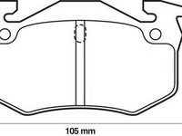 Placute frana RENAULT SYMBOL I LB0 1 2 JURID 571334D