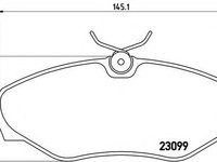 Placute frana RENAULT TRAFIC II Van (FL) (2001 - 2016) BREMBO P 56 061