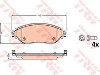 Placute frana RENAULT TRAFIC III bus TRW GDB2096