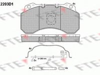 Placute frana RENAULT TRUCKS Midlum FTE BL2203D1