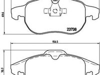 Placute frana SAAB 9-3 combi YS3F BREMBO P59043