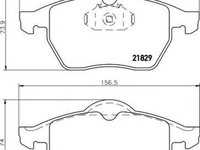 Placute frana SAAB 9-5 YS3E HELLA 8DB355007771