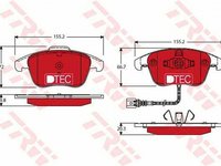 Placute frana SEAT ALHAMBRA 710 711 TRW GDB1762DTE