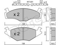 Placute frana SEAT CORDOBA 6K1 6K2 METELLI 2200451K