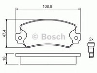 Placute frana SEAT IBIZA   (021A) (1984 - 1993) Bosch 0 986 424 098