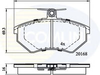 Placute frana SEAT TOLEDO   (1L) (1991 - 1999) COMLINE CBP0152