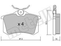 Placute frana SEAT TOLEDO I 1L METELLI 2201000