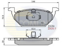 Placute frana SEAT TOLEDO Mk II (1M2) (1998 - 2006) COMLINE CBP0737