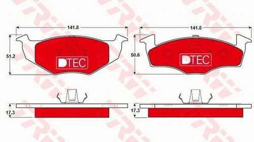 Placute frana SKODA FABIA 6Y2 TRW GDB1274DTE