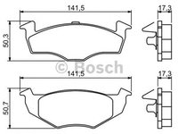 Placute frana SKODA FABIA Combi 6Y5 BOSCH 0986494005