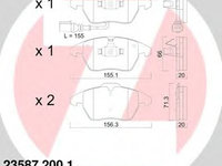 Placute frana SKODA FABIA combi (NJ5) (2014 - 2016) ZIMMERMANN 23587.200.1