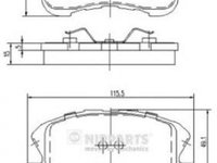 Placute frana SKODA FABIA NIPPARTS J3606019