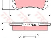 Placute frana SKODA OCTAVIA 1 Combi (1U5) (1998 - 2010) TRW GDB1416