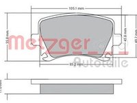 Placute frana SKODA SUPERB 3T4 METZGER 1170005