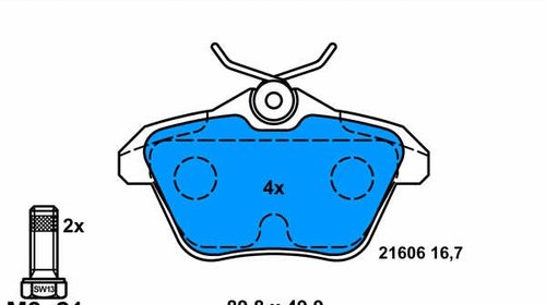 Placute frana spate Alfa Romeo 156 ---- Cel m