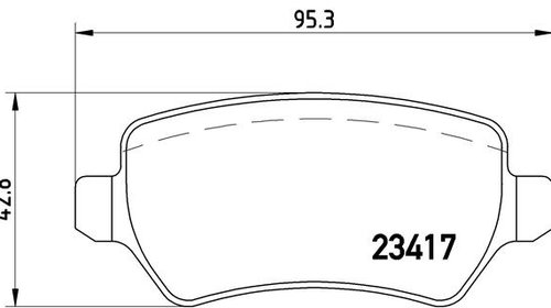 Placute frana spate Astra G, Zafira