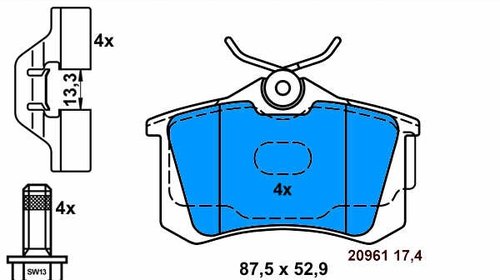 Placute frana spate AUDI A3 8L - ATE