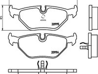 Placute frana spate Bmw Seria 3 (E30), 09.1982-03.1992, marca SRLine S70-1081