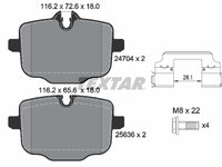 PLACUTE FRANA Spate BMW X3 Van (G01) TEXTAR 2470401 2017 2018 2019