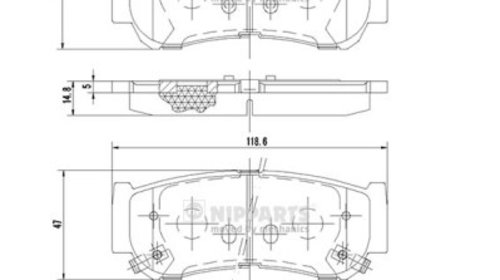 Placute frana spate Hyundai Santa Fe 2 II