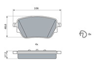 PLACUTE FRANA Spate MERCEDES-BENZ A-CLASS (W177) BOSCH 0 986 424 889 2018 2019