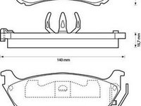 Placute frana spate Mercedes M-Class (W163), 02.1998-06.2005, marca SRLine S70-1431