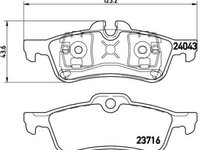 Placute frana spate Mini Mini (R50, R53), 06.2001-09.2006, marca SRLine S70-1347