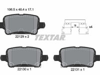 PLACUTE FRANA Spate OPEL INSIGNIA B Grand Sport (Z18) TEXTAR 2212901 2018