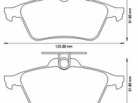 Placute frana spate SRLine Polonia Citroen C5 2008-, Ford C-Max/Grand C-max 2007-2019, Focus II 2004-2011, Focus 3 2011-, Kuga, Tourneo/Transit Connect, Jaguar, Mazda, Opel Vectra C, Renault Laguna, Espace, Saab, Volvo