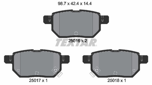 PLACUTE FRANA Spate SUBARU TREZIA TEXTAR 2501