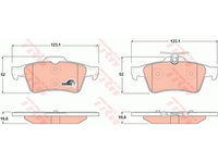 Placute frana spate TRW Citroen C5 2008-, Ford C-Max/Grand C-max 2007-2019, Focus II 2004-2011, Focus 3 2011-, Kuga, Tourneo/Transit Connect, Jaguar, Mazda, Opel Vectra C, Renault Laguna, Espace, Saab, Volvo