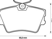 Placute frana spate Volkswagen Transporter 4 Caroserie (70xa), 07.1990-04.2003, marca SRLine S70-1129