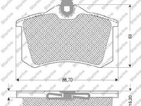 Placute frana spate VW GOLF 4 1.4 16v