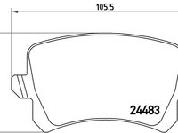 PLACUTE FRANA Spate VW TIGUAN VAN (5N_) BREMBO P 85 109 2007 2008 2009 2010 2011 2012 2013 2014 2015 2016 2017 2018