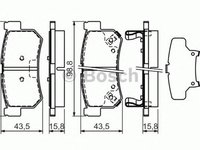 Placute frana SSANGYONG ACTYON SPORTS I QJ BOSCH 0986494237