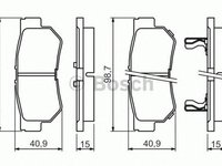 Placute frana SSANGYONG KORANDO BOSCH 0986494417